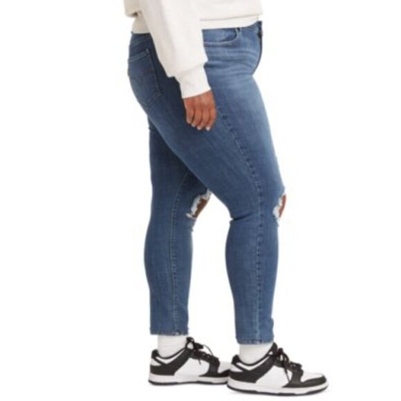 LEVI'S 711 Plus Size Distressed Skinny Jeans, Medium Wash NWT - Picture 3 of 7